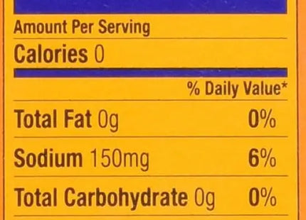 a close up of a nutrition label on a food item