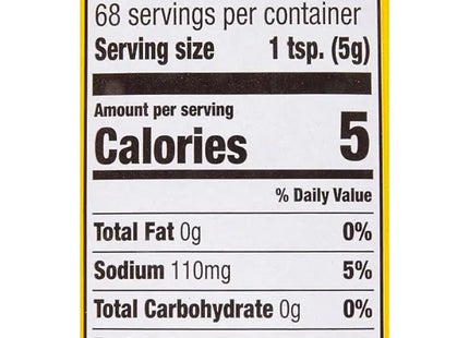 a close up of a nutrition label on a white background