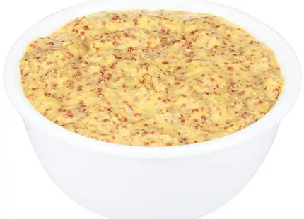 a white bowl filled with a mixture of cheese and meat