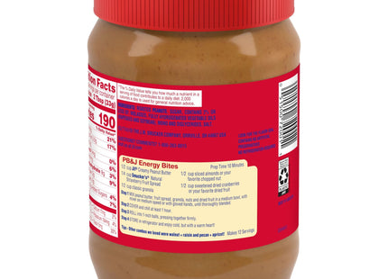 Jif Creamy Natural Peanut Butter, Rich Nutty Flavor with High Protein Spread, Gluten-Free, 40 Ounce (Pack Of 6)