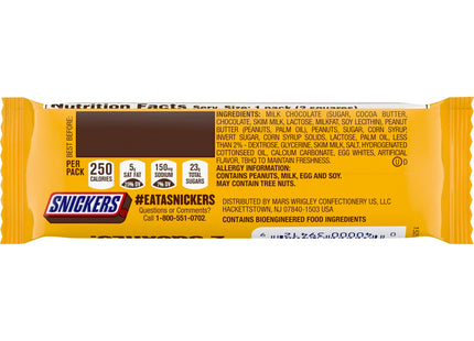 Snickers Peanut Butter Squared Candy, Chocolate Candy Bars, Full Size 1.78 Ounce (Pack Of 24)