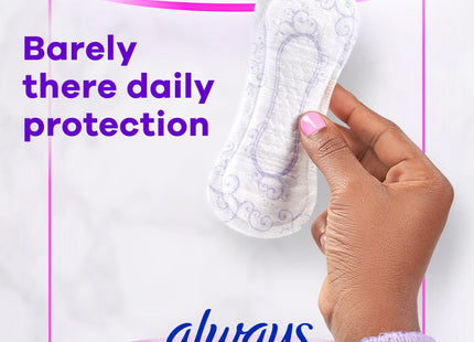 Always Radiant Pantyliners, Regular Wrapped, Unscented, 48 Count (Pack Of 12)