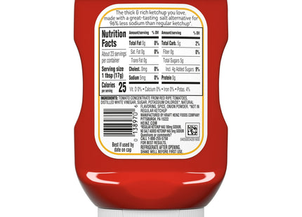 Heinz Thick & Rich Tomato Ketchup, With No Salt Added, Inverted Bottle 14 Ounce (Pack Of 12)