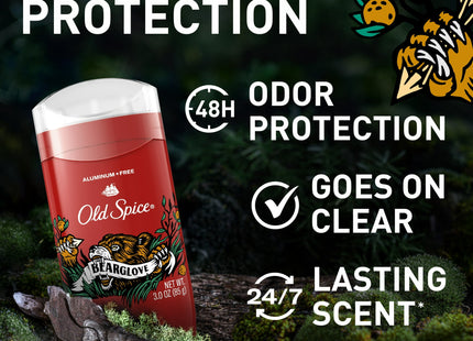 Old Spice Deodorant for Men Bear-glove 48 Hours Protection, Invisible Solid Stick, Aluminum Free, 3.0 Ounce (Pack Of 2)