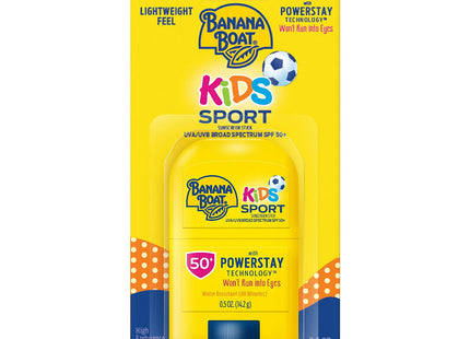 Banana Boat Kids Sport Broad Spectrum, Sunscreen Stick SPF50 Travel Size Sunscreen, 0.5 Ounce (Pack Of 12)