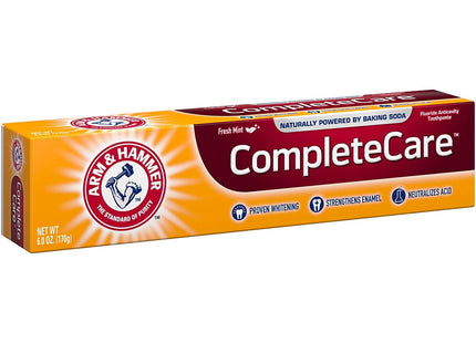 Arm & Hammer Complete Care, Stain Defense Fluoride Anticavity Toothpaste, 6 Ounce (Pack Of 12)