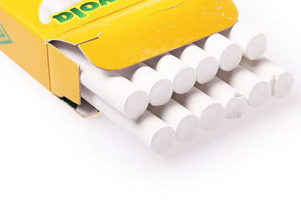 Crayola Nontoxic Chalk White 12 sticks per Box (Pack Of 3)