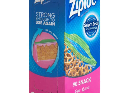 Ziploc Brand Storage Snack Bags, with Grip ’n Seal Technology, 90 count (Pack Of 1)