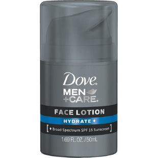 Dove Men+Care Hydrate Plus, SPF 15, Sunscreen Face Moisturizer Lotion, Trial Size 1.69 Ounce (Pack Of 24)