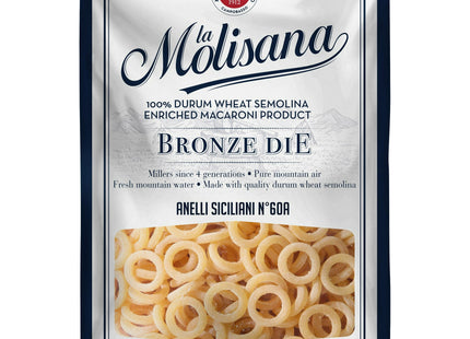 La Molisana, Durum Wheat Semolina Enrich, Anellini, Siciliani, Macaroni Pasta 16 Ounce (Pack Of 1)