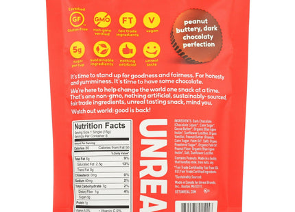 Unreal Dark Chocolate Peanut Butter Cups, Gluten Free, Fair Trade, Non-GMO, 4.2 Ounce (Pack Of 6)