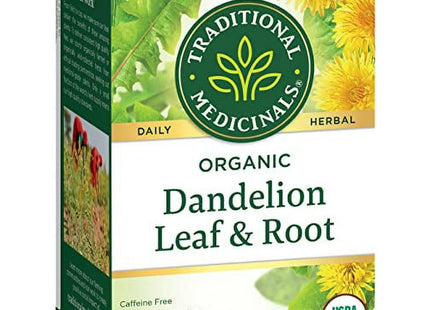 Traditional Medicinals Tea, Organic Dandelion, Leaf and Root Herbal Tea, 16 Count (Pack Of 3)