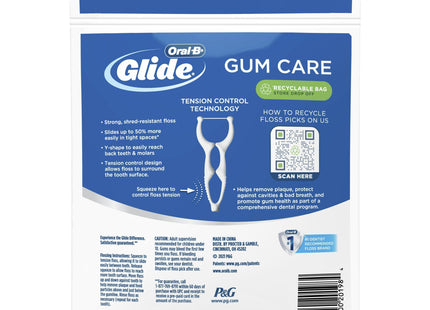 Oral-B Glide Gum Care Dental Floss Picks, Pro-Health Clinical Protection, Good for Back Teeth, 30 Count (Pack Of 10)