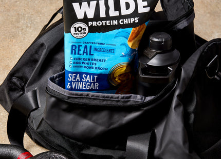 Wilde Protein Chips Sea Salt, & Vinegar, Chicken Chips, Thin and Crispy, 1.34 Ounce (Pack Of 8)