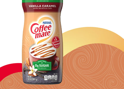 Nestle Coffee mate. Vanilla Caramel, Sugar Free, Coffee Creamer Powder, Non-dairy, Lactose Free, 10.2 Ounce (Pack Of 4)