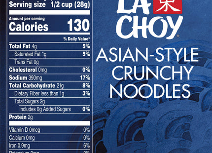 La Choy CHOW MEIN Asian Style Crunchy Noodles, Made With wheat and Rice Flour, 3 Ounce Canister (Pack Of 4)