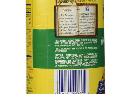 Peanut Patch Margaret Holmes Original Green Boiled Fresh Peanuts, Sugar-Free, 13.5 Ounce Can (Pack Of 1)