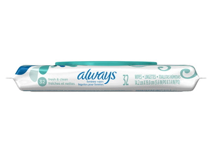 Always Feminine Wipes Fresh and Clean Scent, Soft Pack, 32 Count (Pack Of 1)