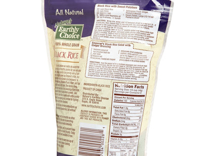 Nature's Earthly Choice All Natural Rice, Whole Grain, Black, 14 Ounce (Pack Of 24)