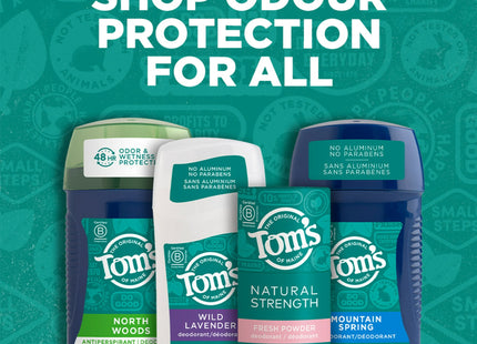 Tom's of Maine Long-Lasting, Aluminum-Free, Natural Deodorant, for Men, Mountain Spring, 2.8 Ounce (Pack Of 2)