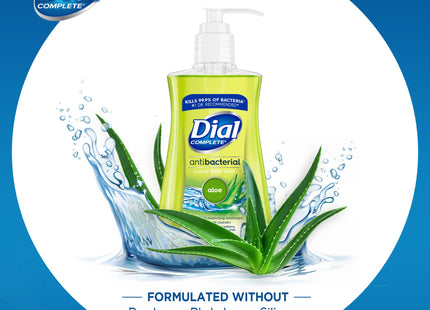 Dial Antibacterial Liquid Hand Soap, Soothing Aloe, With Moisturizer, Pump Bottle, 7.5 Ounce (Pack Of 10)