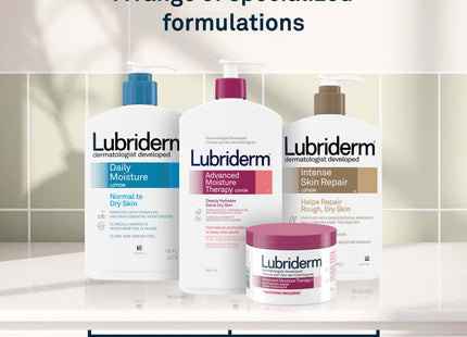 Lubriderm Advanced Therapy Moisturizing Hand & Body Lotion, Pro-Ceramide with Vitamins E & Pro-Vitamin B5, Fragrance Free, Intense Hydration for Itchy, Extra Dry Skin, Non-Greasy, 6 ounce (Pack Of 8)