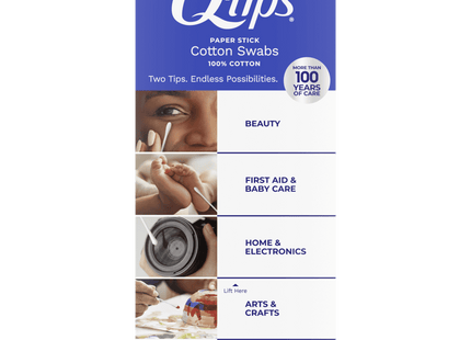 Q-tips Cotton Swabs, Original for Home, First Aid and Beauty, 100% Cotton 500 Count (Pack Of 2)