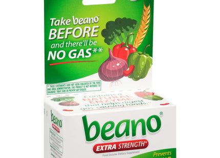 Beano Extra Strength Gas Prevention & Digestive Enzyme Supplement Tablets, 30 Count (Pack Of 2)