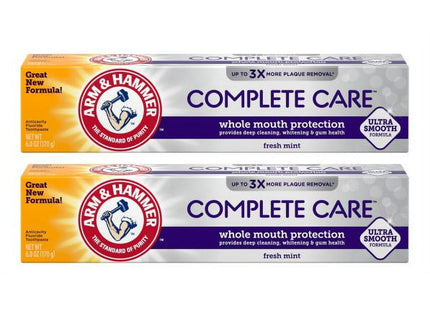 Arm & Hammer Complete Care, Stain Defense Fluoride Anticavity Toothpaste, 6 Ounce (Pack Of 2)