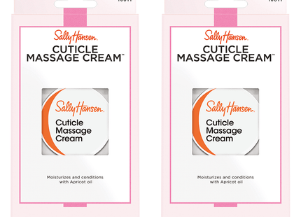 Sally Hansen Cuticle Massage Cream, Nail Treatment, Moisturizer, with Apricot Oil, 0.4 Ounce (Pack Of 3)