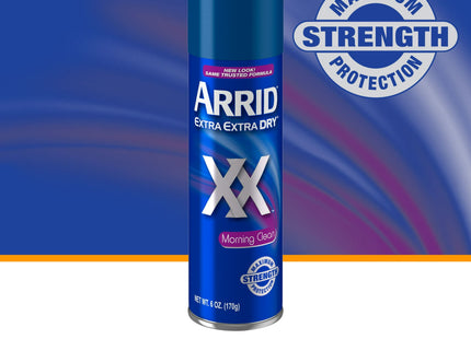 Arrid XX Extra Dry Antiperspirant & Deodorant, Morning Clean, Aerosol Can Spray, 6 Ounce (Pack Of 6)