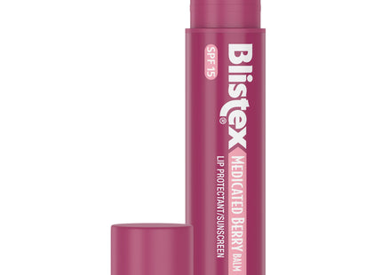 Blistex Medicated Barry Lip Balm Stick, SPF 15, Soothing, Sun Protection, For Dry Cracked Lips, 0.15 Ounce (Pack Of 2)