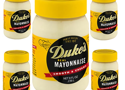 Duke's Real Mayonnaise, Family recipe, Smooth & Creamy, Gluten-free, Jar 8 Ounce (Pack Of 6)