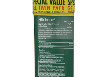 Mitchum Power Gel Antiperspirant & Deodorant, Clear Gel Mountain Air, Unisex, 3.4 Ounce (Pack Of 1)