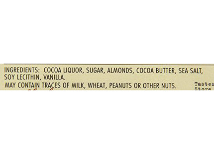 Chocolove Chocolate Bar, Almonds & Sea Salt in Dark Chocolate Mini Bar, 1.3 Ounce (Pack Of 12)