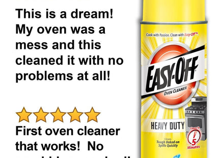 Easy-Off Heavy Duty Oven Cleaner Spray, Regular Scent, Removes Grease, 14.5 ounce (Pack Of 2)