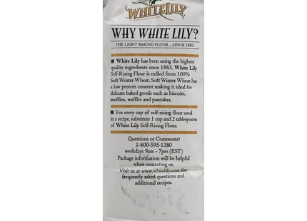 White Lily Self Rising, Enriched, Bleached Non-GMO, Flour, deal For Biscuits, Pancakes, Cakes 5.0 LB (Pack Of 2)