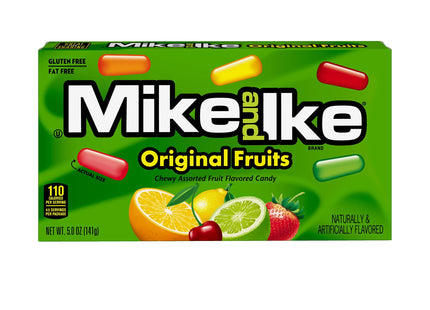 Mike and Ike Original Assorted flavors Fruits Chewy Candy, Classic treat, Theater Box, 5 Ounce (Pack Of 8)