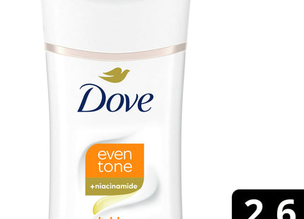 Dove Even Tone Antiperspirant Deodorant Stick, Calming Breeze Sweat Block, Apple Blossom & Mango Butter, 2.6 Ounce (Pack Of 24)