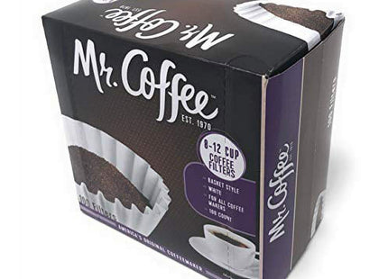 Mr. Coffee White Paper Coffee Basket Filters 8-12 Cup White Paper, 8-inch, 50 Filters (Pack Of 2)