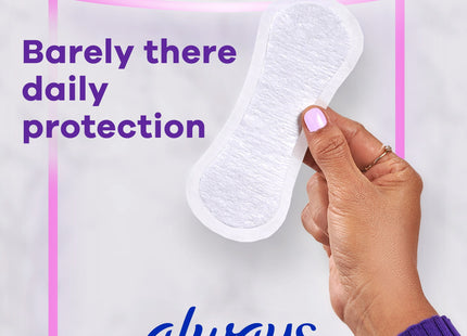 Always Incredibly, Thin Daily Panty  Liners, Regular, Unscented 20 Count (Pack Of 1)