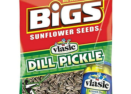 Bigs Vlasic Dill Pickle Sunflower Seeds, Keto Friendly Snack, Low Carb Lifestyle, 16 Ounce (Pack Of 24)