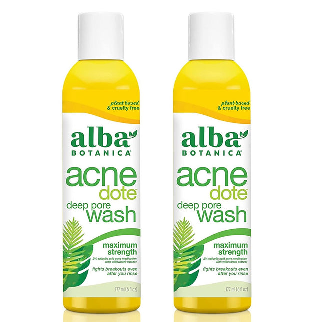 Alba Botanica Acnedote Acnedote  Maximum Strength Deep Clean Astringent 6 Ounce (Pack Of 2)