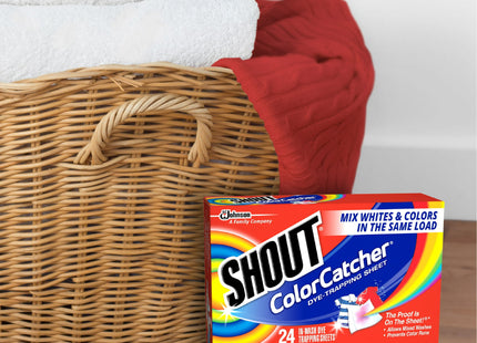 Shout Color Catcher, Dye-Trapping Sheets, for Laundry, Maintains Clothes Original Colors, 24 Sheets (Pack Of 1)