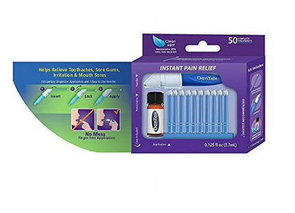 DenTek Instant Oral Pain Relief Maximum Strength Kit for Toothaches 50 Count (Pack Of 4)