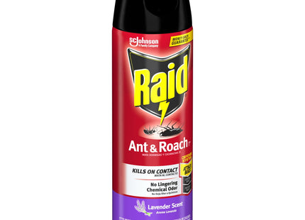 Raid Ant & Roach Killer Spray 26, Indoor and Outdoor Insecticide, Lavender Scent, Aerosol Spray, 17.5 Ounce (Pack Of 3)