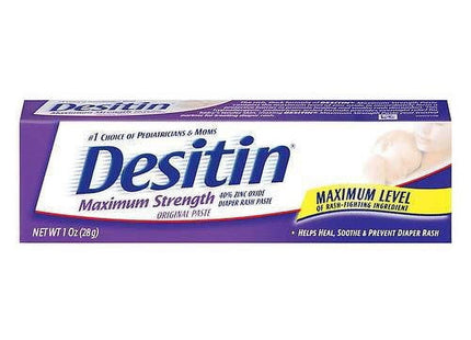 Desitin Diaper Rash Ointment Maximum Strength Original Zinc Oxide Paste 1 Oz (Pack Of 1)