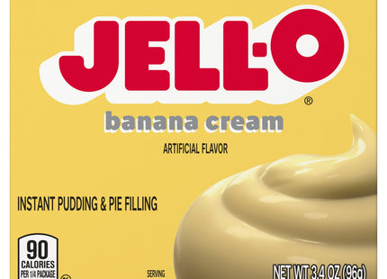 Jell-O Banana Cream, Artificial Flavored, Instant Pudding Mix & Pie Filling, No Artificial Sweeteners, 3.4 Ounce (Pack Of 1)