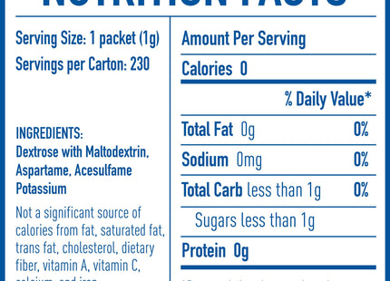 Equal Original 0 Calories Sweetener Classic Packets Gluten Free, 230 Count (Pack Of 2)