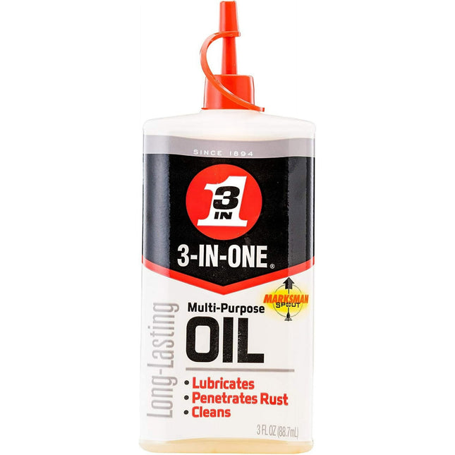 3-in-ONE Multi-Purpose Long-Lasting Lubricant Oil 3oz (Pack Of 1)